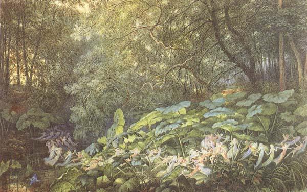 Richard Doyle Linder the Dock Leaves-An Autumnal Evening's Dream (mk46) oil painting image